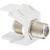 Conector F de níquel no empotrado - Blanco (paquete de 50)