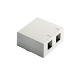 Surface Mount Box 2-Port, White