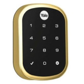 Touchscreen Z-Wave-Key Free Deadbolt - Lifetime Brass