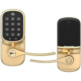 Z-Wave Assure Keypad Lever - Polished Brass