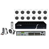 16 Channel NVR with 12 5MP Turret Cameras