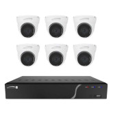 Kit de vigilancia de 8 canales, 6 cámaras IP de 5 MP, 1 NVR de 8 MP de 2 TB