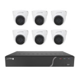 8Ch H.265 NVR with 6 Outdoor IR 5MP IP Dome Cameras, 2TB